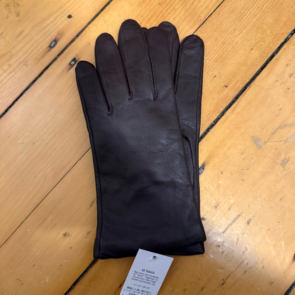 Lands End Leather Gloves - Brown